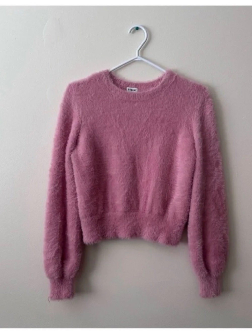 Aritzia Sunday Best pink kitten sweater